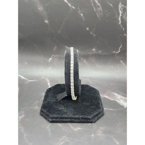 Zircon Tennis Bracelet set in Sterling Silver 7.5" 48 Stones Total